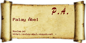 Palay Ábel névjegykártya